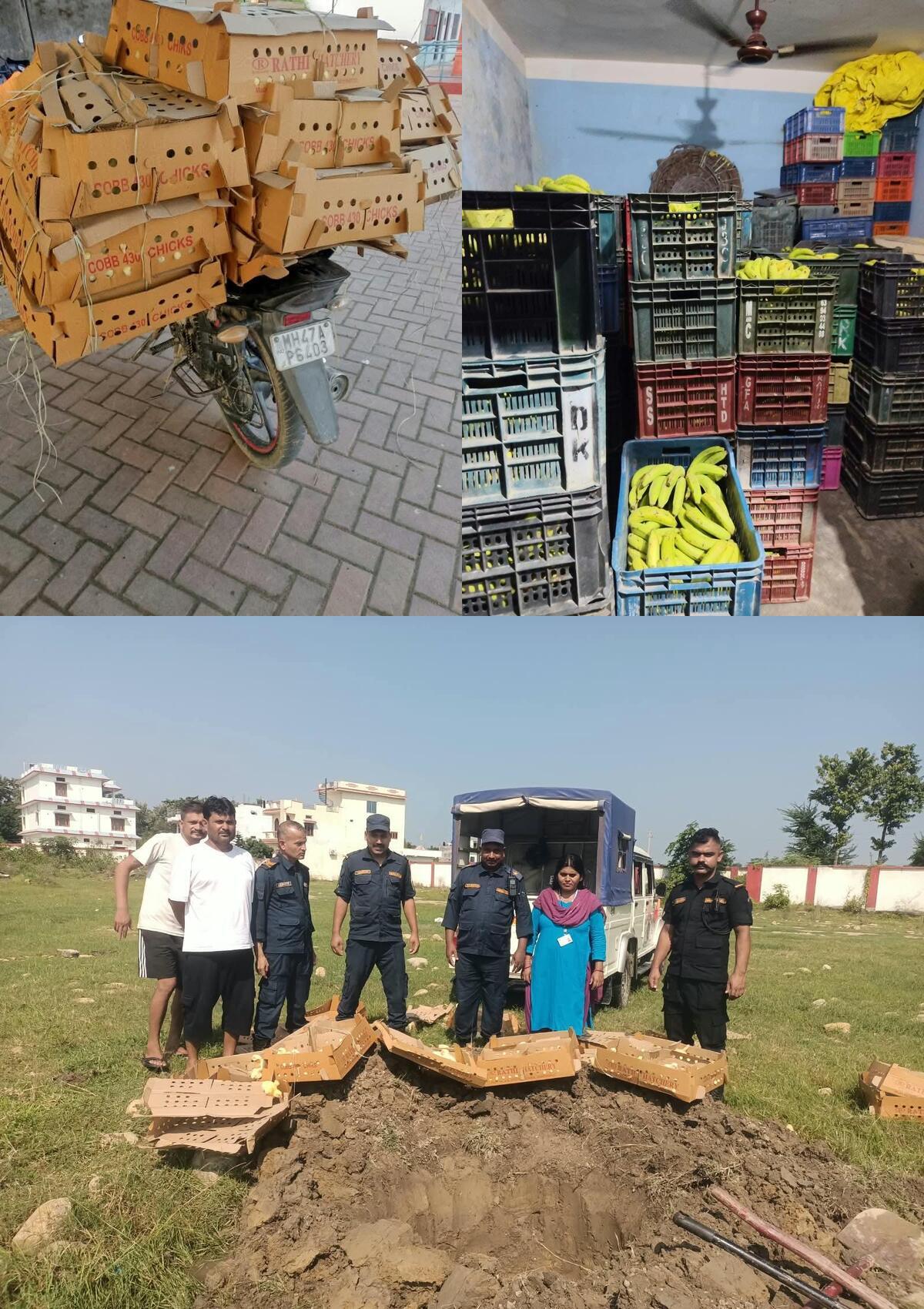 कपिलवस्तुमा पटका, बोइलर कुखुरा र मोटरसाइकलका पार्टपुर्जासहित ७४ लाखभन्दा बढीको अवैध सामान बरामद